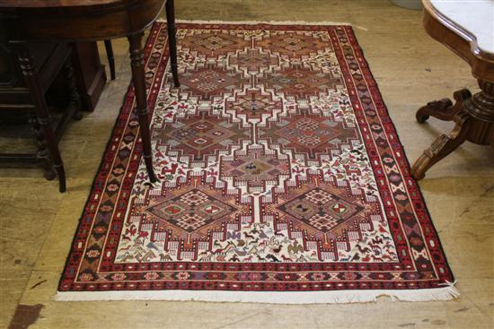 Afghan ivory ground kelim rug